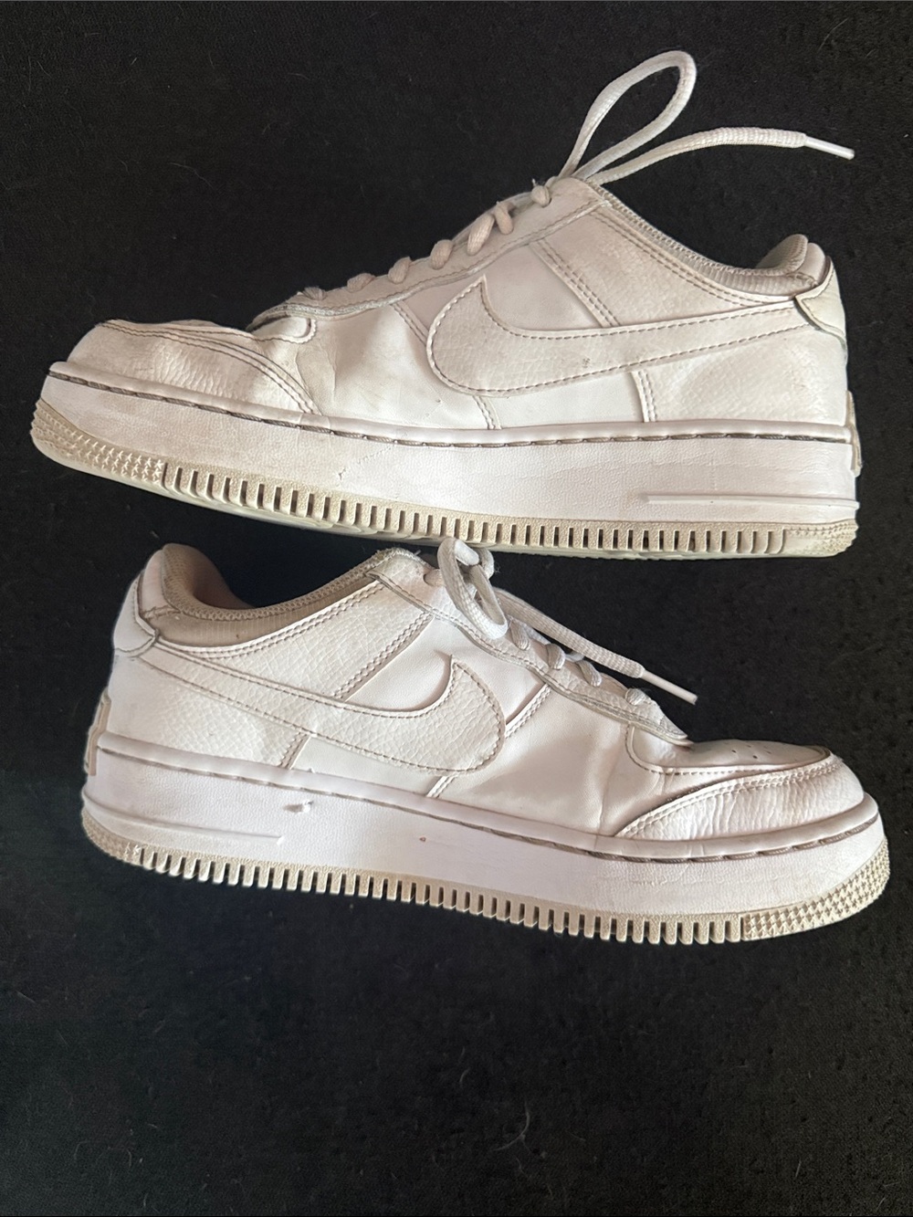 Women’s Nike Air Force 1 Shadow “Triple White” Sneakers